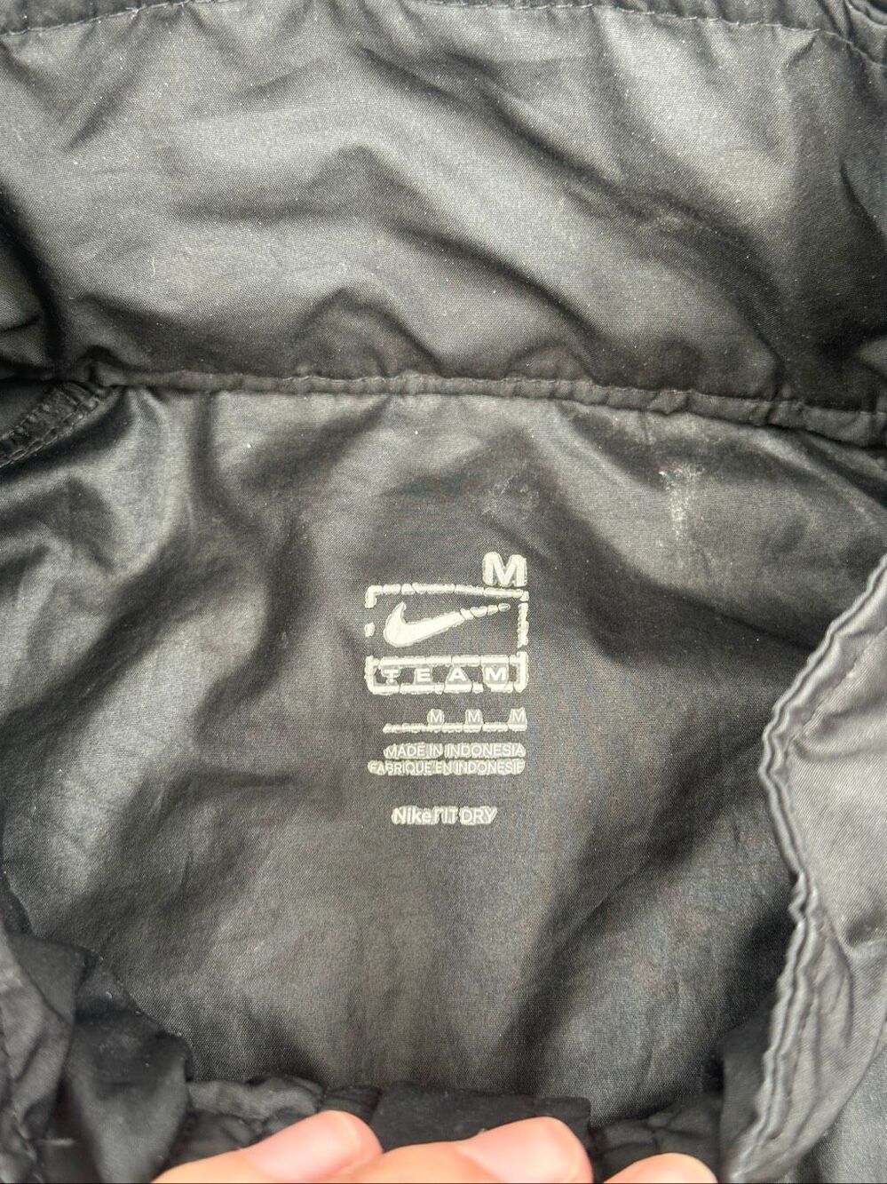 Vintage Y2K Nike Team Dri-Fit Black Full Zip Hooded Windbreaker Jacket Men’s M - Picture 3 of 11